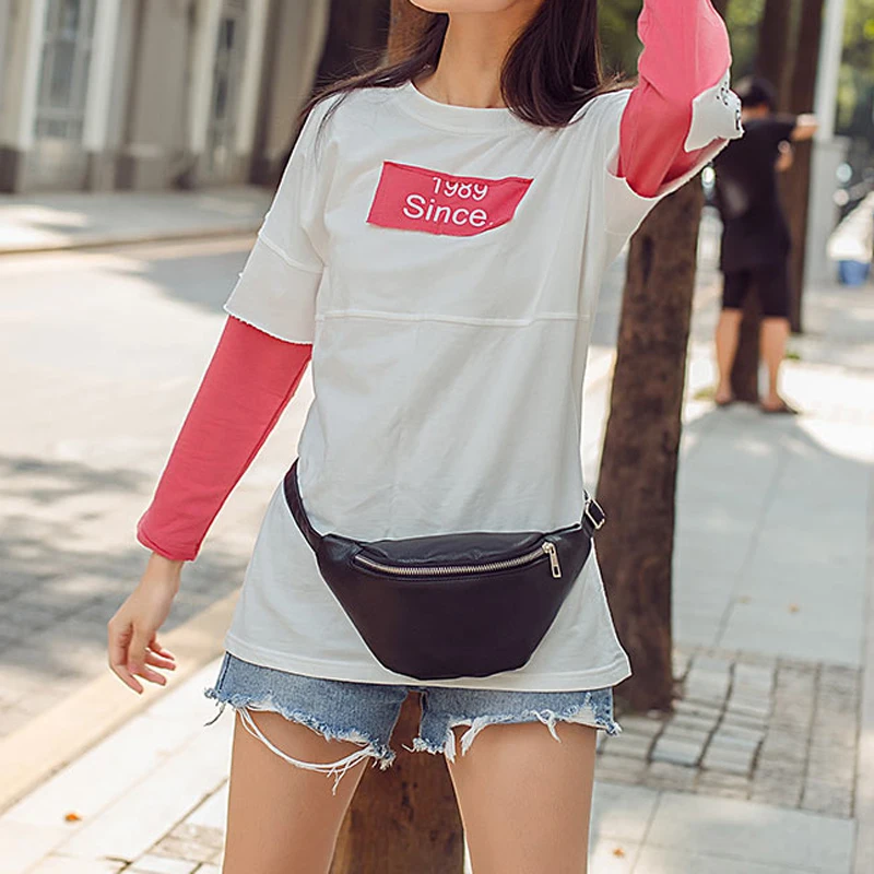 

Fanny Pack Fashion PU Leather Waist Bag for Women Belt Waist Bag Brand Designer Shoulder Bag Casual Female Chest Bag sac banane