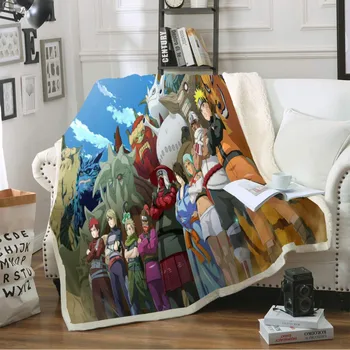 

Anime Naruto 3D Printed Sherpa Blanket Couch Quilt Cover Travel Bedding Outlet Velvet Plush Throw Fleece Blanket Bedspread 004
