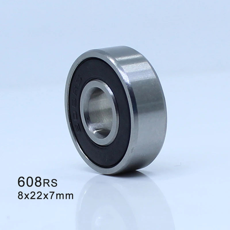

608RS Bearing 8*22*7 mm ( 10 PCS ) Skateboard Scooter 608 2RS Ball Bearing Miniature Skate Roller 608-2RS 608 RS Bearings