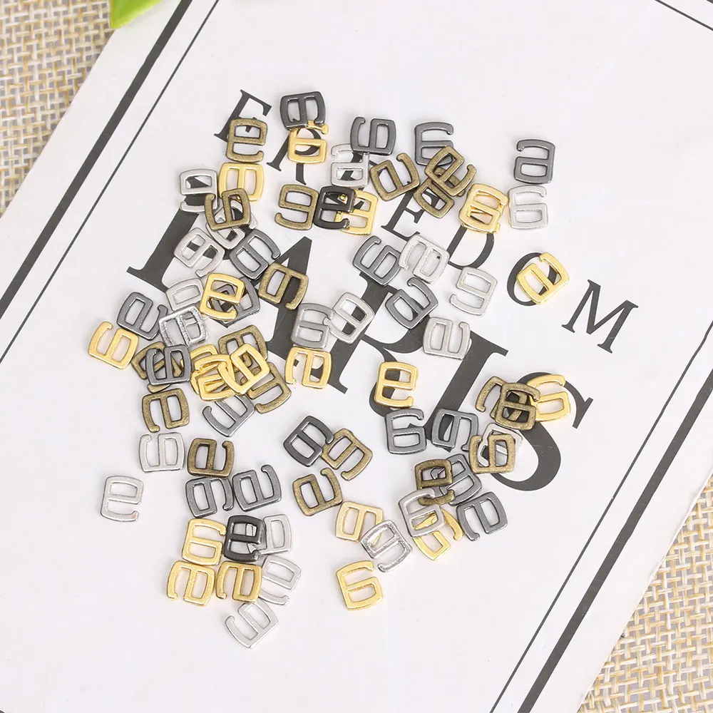 20/40pcs Mini 9 Pattern Doll Tri-glide Belt Buckles Clips Buttoon Tiny Metal Buckles DIY Doll Clothes Bags Shoes Accessories