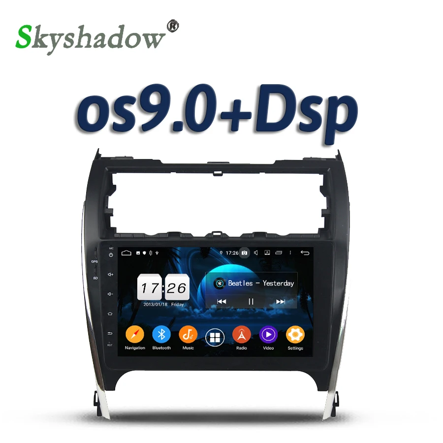 DSP 9 &quotIPS Android 10 2G + 16G 4 ядра для Toyota CAMRY 2012 2017 США Ближний Восток автомобильный dvd