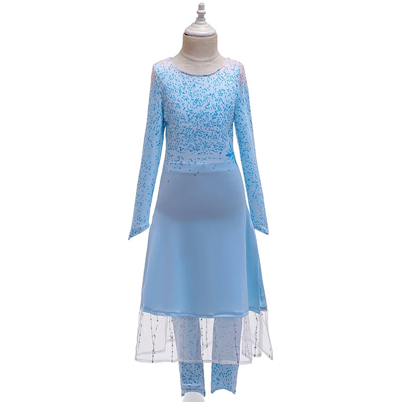 Style 08 Новинка, «Холодное сердце» 2 для снежной погоды для девочек Платья Эльзы Детский костюм для хеллоуина Косплэй принцесс Эльзы и Анны для льда queen Детская Вечеринка длинное платье Эльзы - Цвет: Style 08