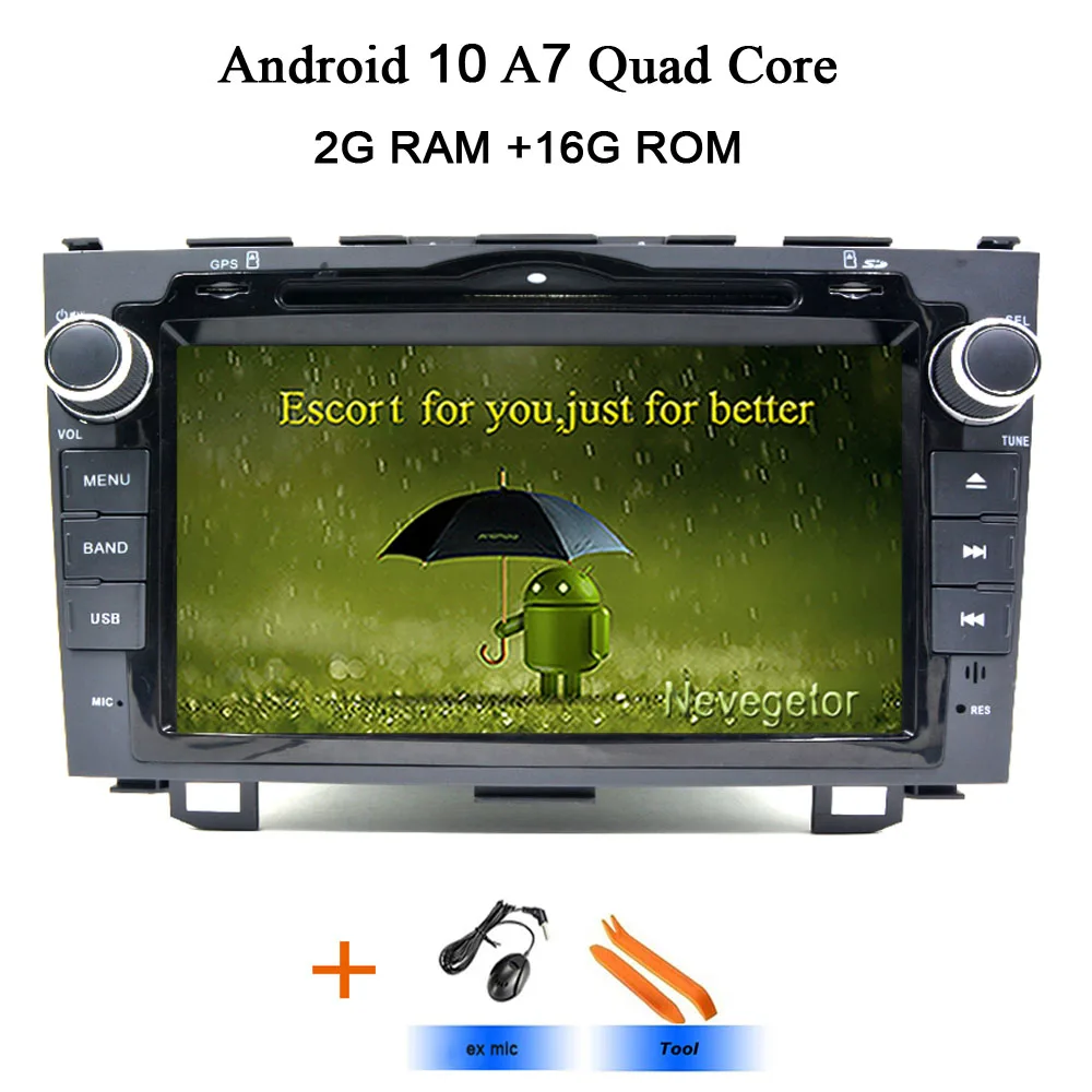 Автомобильный dvd-плеер Android 10 для Honda CRV 2007 2008 2009 2010 2011 gps Навигация стерео ips экран gps мультимедийный плеер - Цвет: 2G-standard