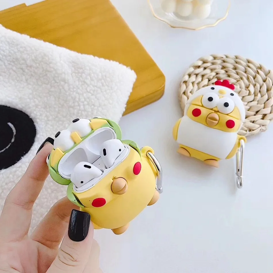 3D чехол для наушников для AirPods 2 чехол силиконовый Рождественский милый мультяшный протектор для наушников/Earbods чехол для Apple Air pods чехол 1