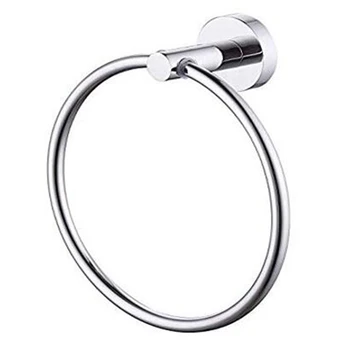 

Stainless Steel Towel Ring Holder Hanger Chrome Wall Mounted Bathroom Home Hotel