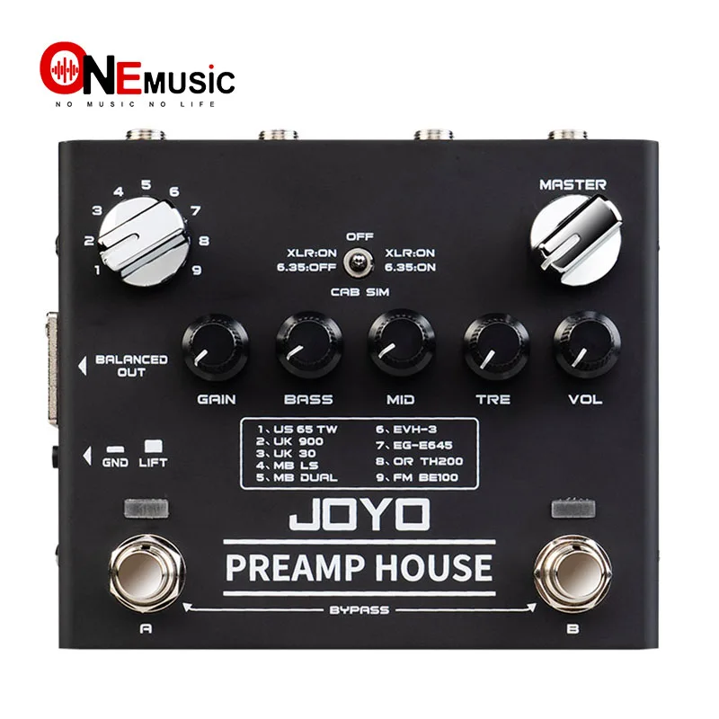 

JOYO R-15 Preamp House Multi Effect Pedal, 18 Tones & 9 AMPs Preamp Simulator With Distortion & Clean Dual Channel
