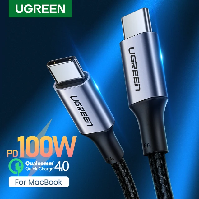 UGREEN 100W USB Type C to USB C Cable for Samsung S25  iPhone 17 16 Fast Charger Cable 5A for MacBook Quick Charge 4.0 USB Cord