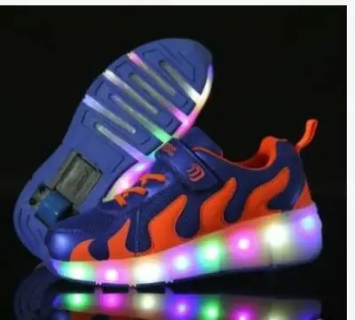 AS picture8 Heelys/Новинка года; Лидер продаж; детский светодиодный роликовый скейт для мальчиков и девочек; Детские кроссовки с одним колесом; Разноцветные - Цвет: AS picture8