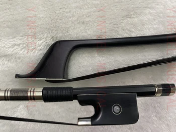 

FREE SHIPPING New high quality 1 pc French style Carbon fiber 3/4 double bass bow black horse hair beautiful stirng