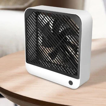 

USB Rechargeable Square Desktop Fan Disassemble Simple Portable Desk Air Cooling Fans Ventiladors 1200mAH 7 Leafs Home Office