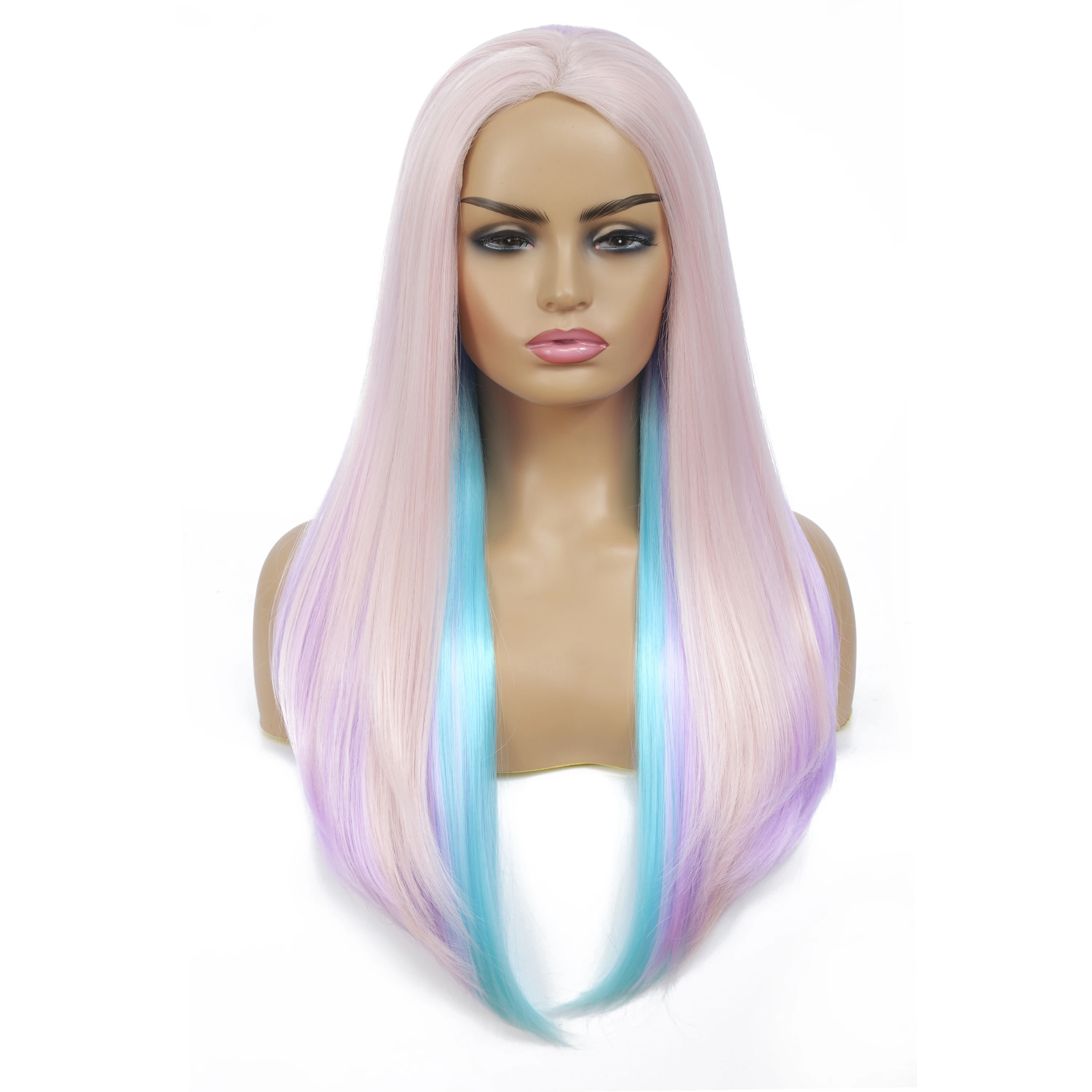 

MISS ROLA 26Inch 350G Long Staight Womens Wig Big Lace front Wigs Fake Hair Synthetic Wig Heat Resistant