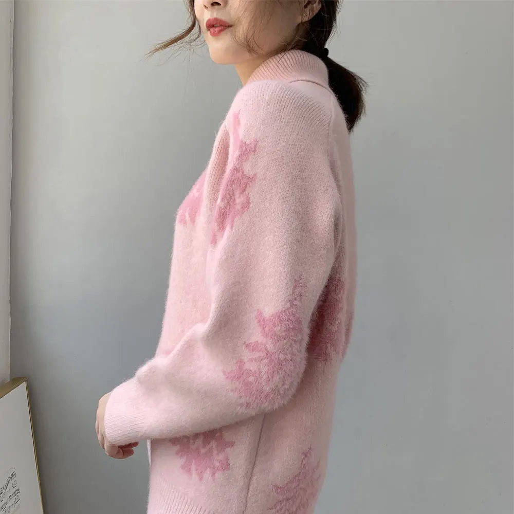 Pull Femme Nouveaute, женский свитер и пуловеры, милый вязаный плотный свитер с длинным рукавом, женские пуловеры, женские топы с рисунком дерева