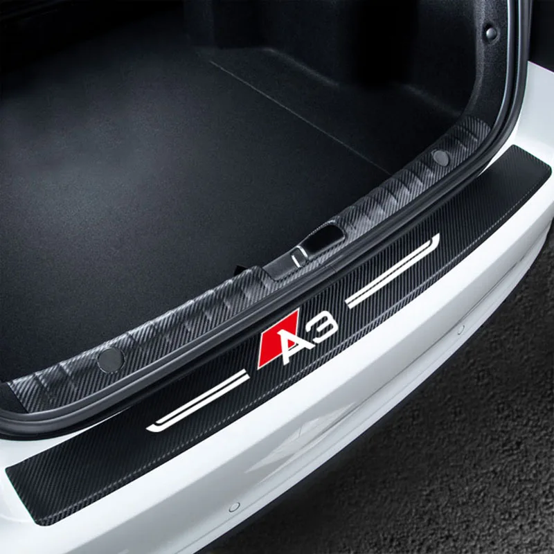 Наклейка на бампер из углеродного волокна для Audi A3 декоративные защитные
