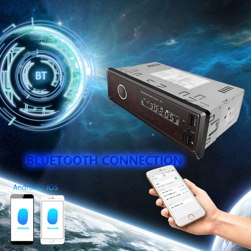 Двойной USB кнопка Полный сенсорный FM радио SD картридж зарядка U диск плеер 1din Автомобильный MP3 плеер