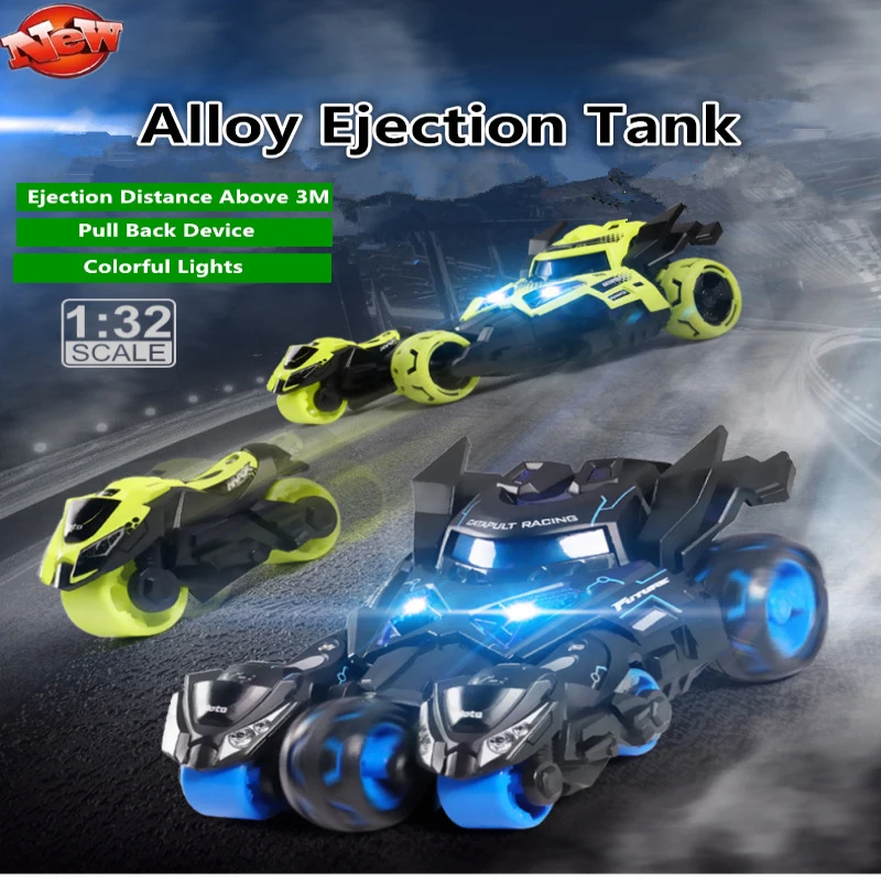 

Simulation Alloy Catapult Chariot Triple 1:32 18CM Launch 3M Sound And Light Pull Back Light Children's Toy Car Model Decoration