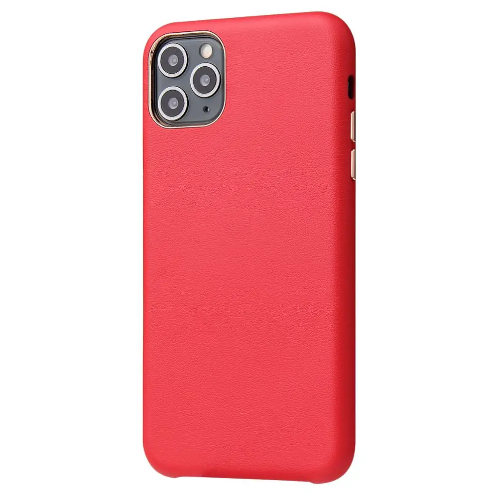 OTAO Shockproof PU Leather Case For iPhone 11 Pro MAX X XS XR Plating Full Cover 7 8 6s 6 Plus Solid Color Coque |