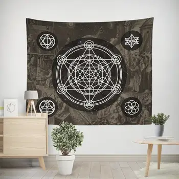 

Tarot Card Tapestry Wall Hanging Astrology Divination Bedspread Beach Mat Home Living Room Mat Cloth Textile Art Decor