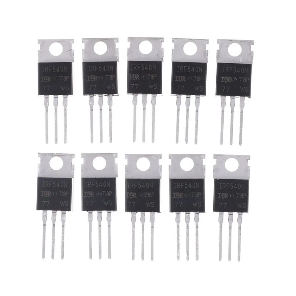 10 шт. IRF540N IRF540 TO-220 N-Channel 33A 100 в мощный MOSFET высокопроизводительный - Цена: 