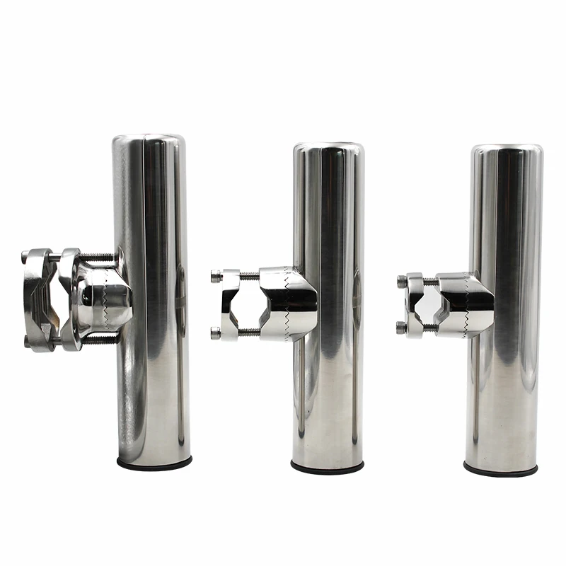 Fish Rod Holder Marine Stainless Steel Clamp On Fishing Rod Holder Adjustable Boat Fishing Tackle