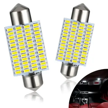 

AGLINT 2PCS 42mm Festoon 3014 SMD C5W Led Bulbs Used For Interior Dome lights Reading lights Trunk lights White 6000K 12-24V