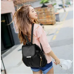 PACGOTH New Simple Solid Color Women Backpack Mini Soft Touch Multi-Function PU Leather Student School Girls Shoulder Backpack PACGOTH New Simple Solid Color Women Backpack Mini Soft Touch Multi-Function PU Leather Student School Girls Shoulder Backpack