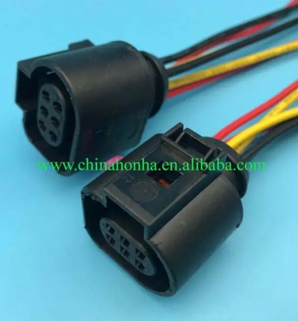 2 2 шт. 1,5 мм автомобиль connectorThrottle тела Пигтейл-подключение Plug 1J0973713 15 см провода - Название цвета: 2