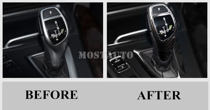 Для BMW серий 7 F01 F02 углеродного волокна чехол для рычага переключения передач 2009