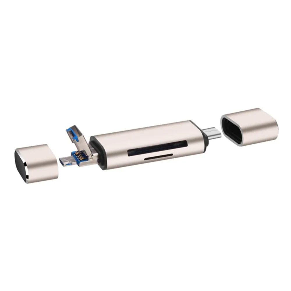 3 в 1 Многофункциональный USB A Micro usb type C кардридер поддержка SD FT-карта OTG для Nexus 5X6 P Macbook