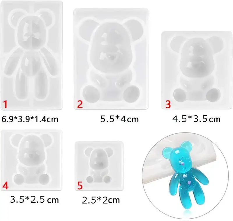 Moule Silicone Rectangle Pour Résine Époxy - 4.3x2.6x0.87" - Idéal DIY Bijoux, Fleurs Séchées & Décoration