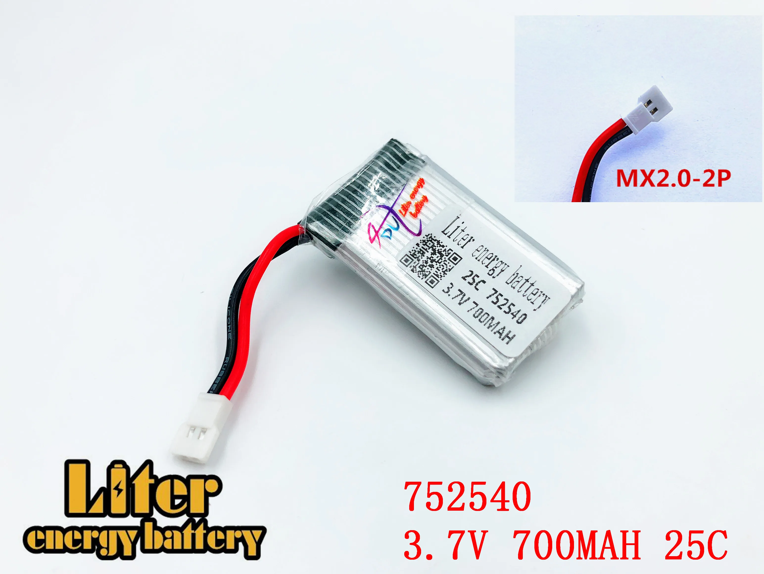 3,7 V 700mAh Lipo аккумулятор для Syma X5C X5SW M68 Cheerson CX-30 H5C Quadro copter 3,7 V 700mAh Li-po аккумулятор 752540+ USB зарядное устройство - Цвет: MX2.0-2P 752540