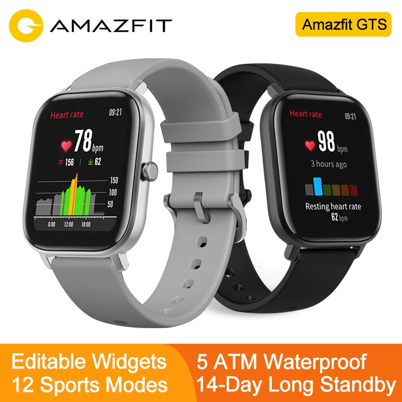 Amazfit GTS глобальная версия Смарт спортивные часы GPS 5ATM водонепроницаемые 1 65 &quotAMOLED