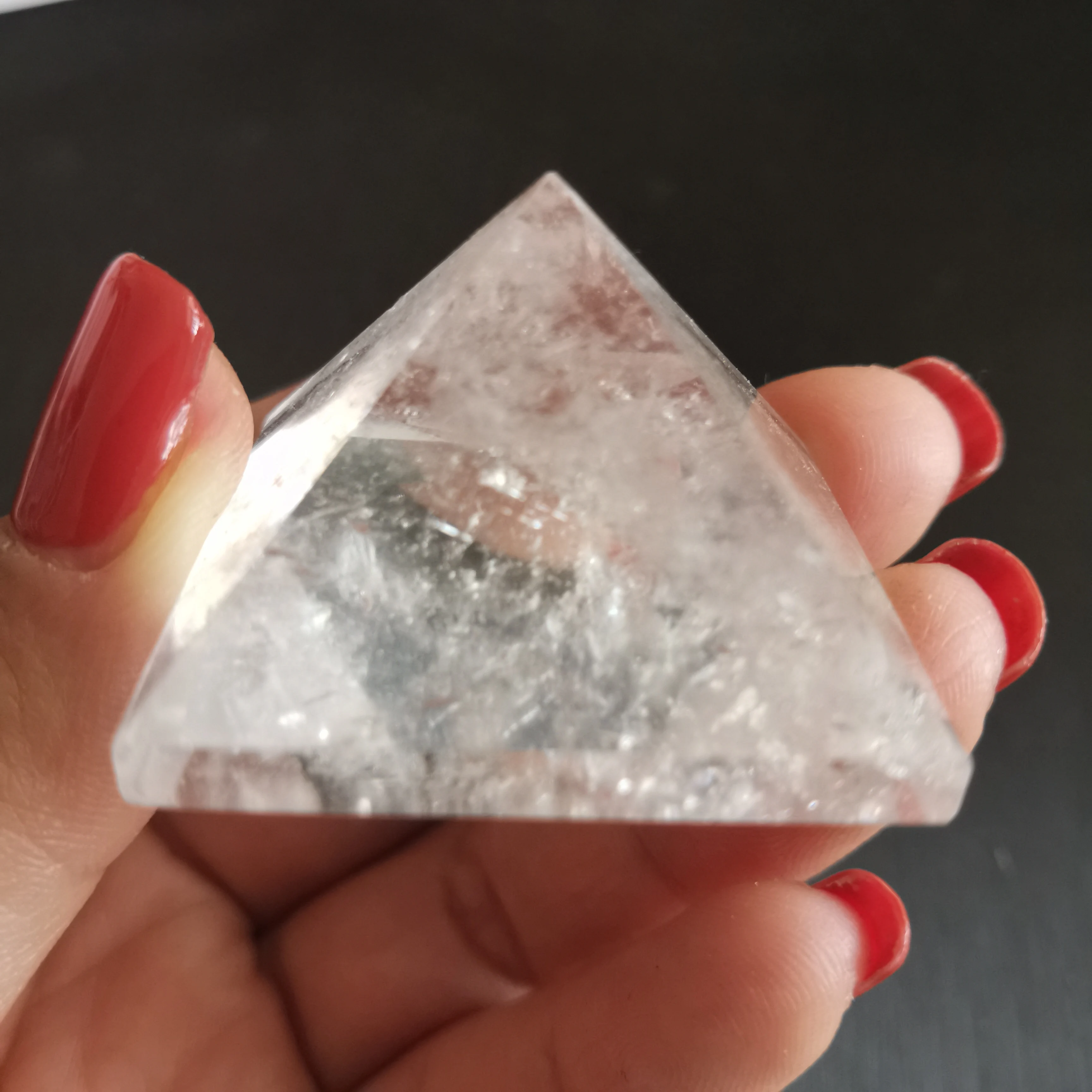 32g Natural Clear Quartz Crystal Pyramid Healing Reiki Quartz Crystals