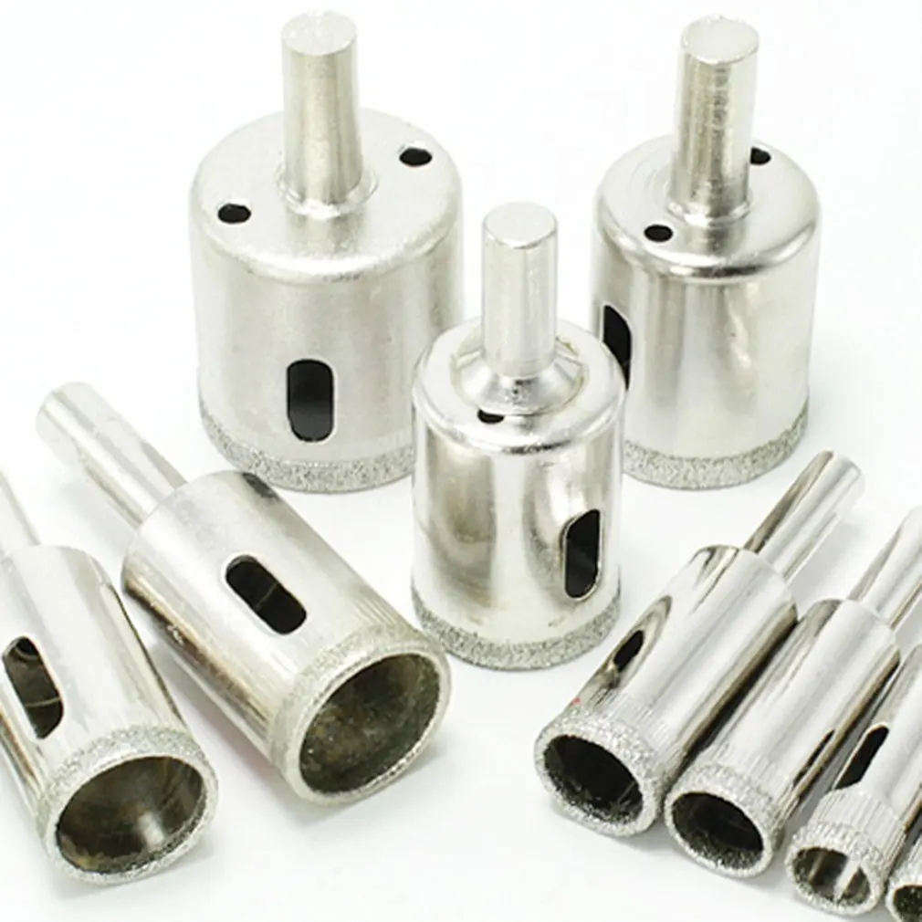 Glass Hole Opener Ceramic Ceramic Glass Emery Reaming Polishing Beads Round Tool Drill Set 6Mm Set
