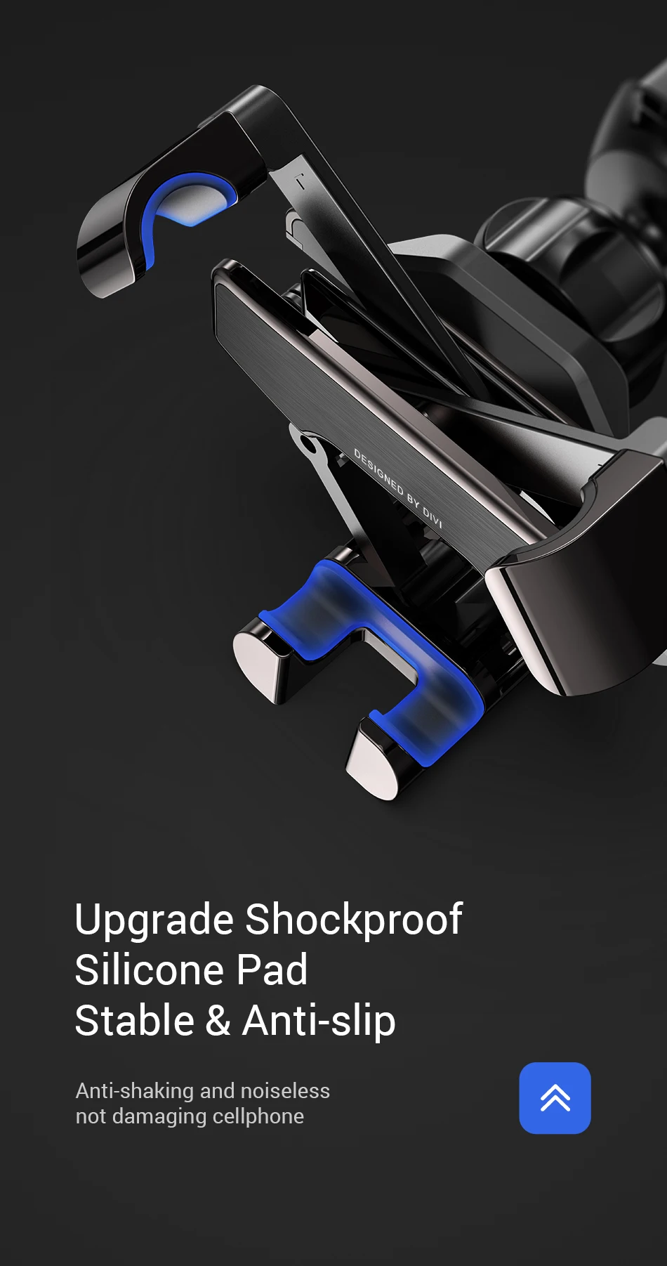 Автомобильный держатель для телефона DIVI Gravity для samsung huawei xiaomi, автомобильный держатель с креплением на вентиляционное отверстие для iPhone 11 X Xs Max, автомобильный держатель для телефона xiaomi