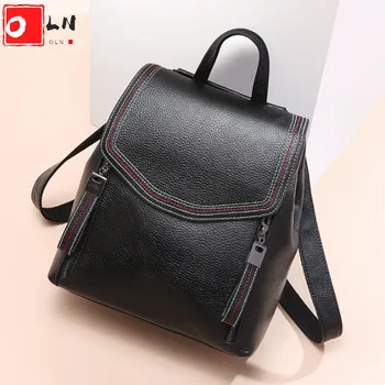 

Leather Women's Backpack For Laptop Fashionable Female Backpacks New Luxury Girls Small Bag Sac A Dos Femme Mochila Mujer 2020