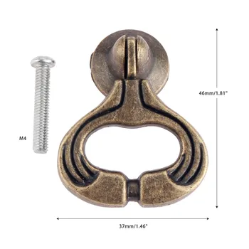 Antique Bronze Furniture Ring Pull Handles Vintage Cabinet Knobs and Handles Kitchen Drawer Cupboard Ring Pull Handles 4637mm