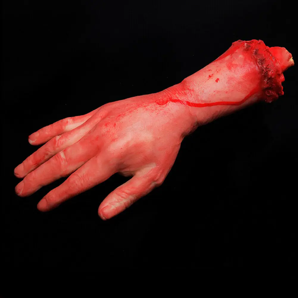 Совершенно кровавый ужас страшный Хэллоуин реквизит поддельные отрубленные руки ноги голова часть тела реалистичный реквизит праздничное украшения для косплея - Цвет: 1
