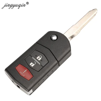 Keyforkess 10 pz/lotto 3/4 Bottoni di Vibrazione Pieghevole Chiave A Distanza Borsette Auto Caso Della Copertura Fob Per Mazda 3 5 6 CX5 CX7 CX9 RX8 - Jingyuqin 10 pz lotto 3 4 Bottoni di Vibrazione Pieghevole Chiave A Distanza Borsette Auto