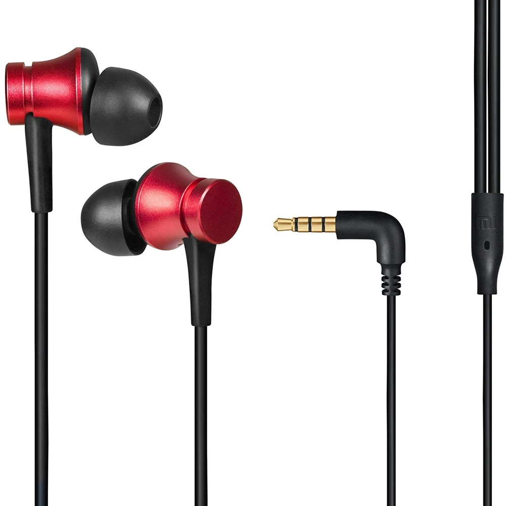 Гарнитура вкладыши Xiaomi Mi Earphones Basic 1.25м красный проводные