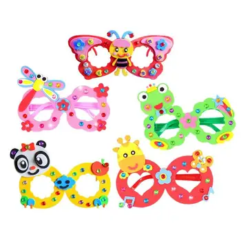 

EVA Diamond Glasses Kid DIY Hand Paste Making 3D Stereo Sticker Toys Random