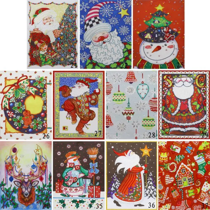 

Christmas Theme 5D Special Shaped Diamond Painting Embroidery Needlework Rhinestone Crystal Cross Craft Stitch Kit