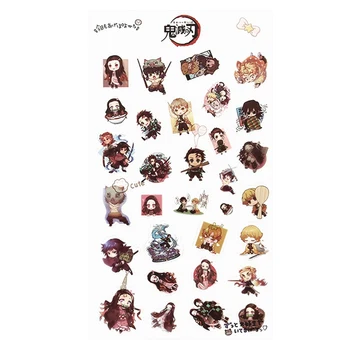 

1 Sheet Anime Demon Slayer Kimetsu No Yaiba Sticker PVC Waterproof DIY Skateboard Guitar Car Tanjirou Nezuko Stickers
