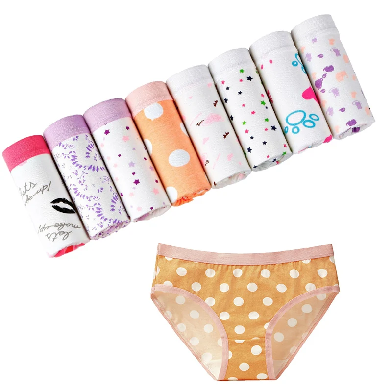 8 шт./лот, женские хлопковые трусы, сексуальное нижнее белье с принтом, дышащие трусы для девушек, нижнее белье для женщин, большие размеры 3XL|женские трусики|   | АлиЭкспресс