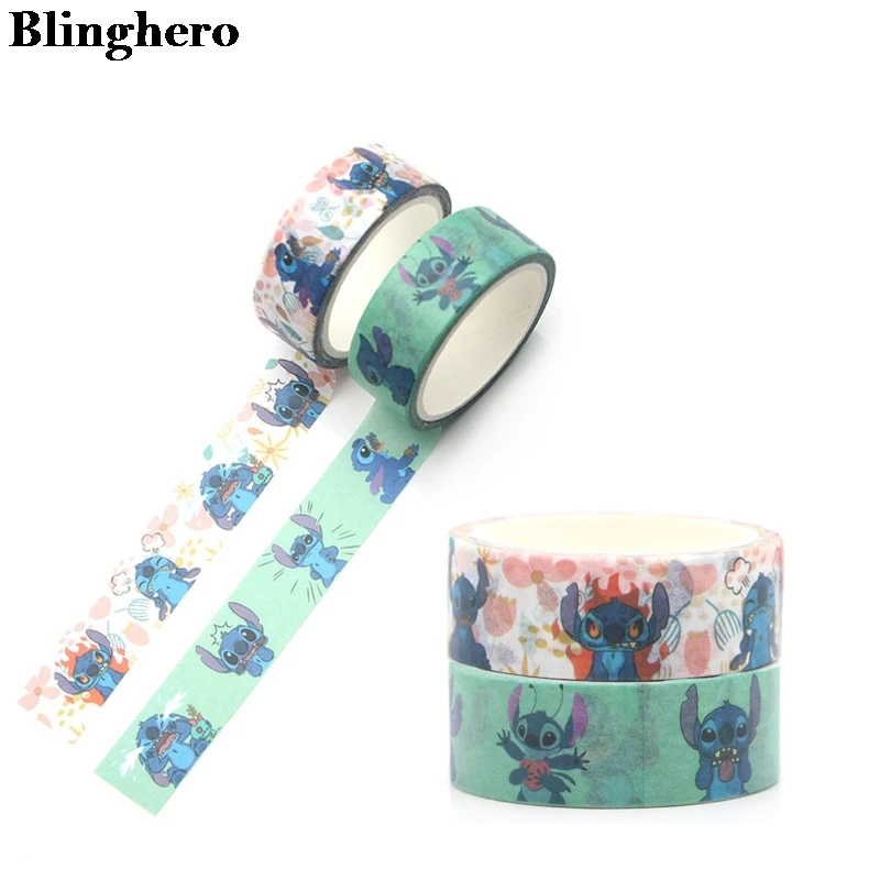

Blinghero 15mmX5m Cute Washi Tape Paper DIY Planner Masking Tape Cartoon Adhesive Tapes Stickers Decorative ZC0080