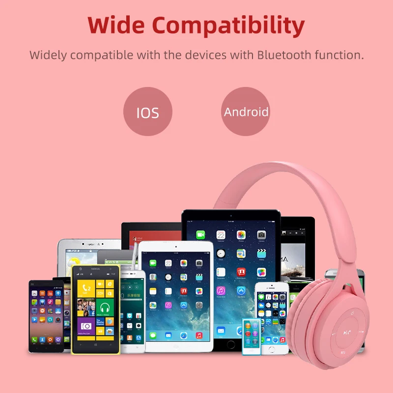 Kids Gaming Wireless Bluetooth 5 0 Headphone With Mic Hifi Stereo Music Child Headset Study Boy Earphone With Audio Cable For PC
