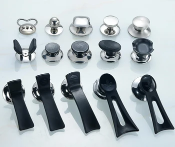 

Universal pot cover handle top cap household hot top pearl steamer pan cover stainless steel knob accessories vertical head cap