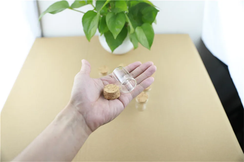 50pcs 30mm 15ml Glass Bottle with Cork Test Tube Stopper Spice Bottles Container Jars Vials DIY Craft (5)