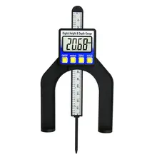 0-80MM LCD Digital Depth Gauge Woodworking Calipers Height Measuring Tools Magnetic Self Standing Aperture