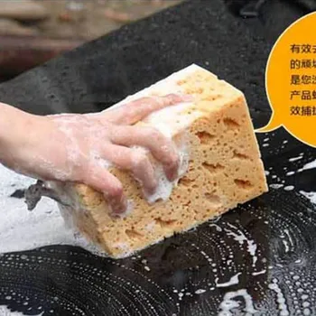 

1pc Car Wash Sponge Extra Large Cleaning Honeycomb Coral Car Yellow Thick Sponge Block Car Supplies Auto Wash Tools Absorbent