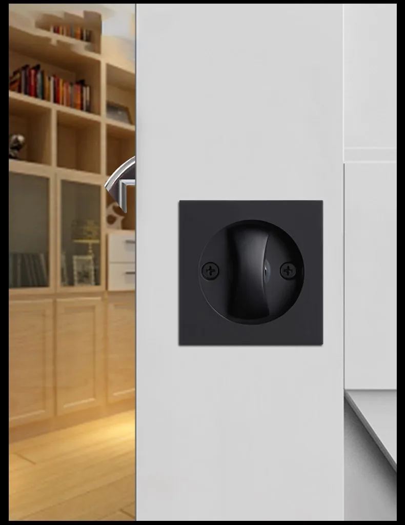 Fechadura Keyless Interior, Quadrado Invisível, Cozinha e Banheiro, Gancho Único